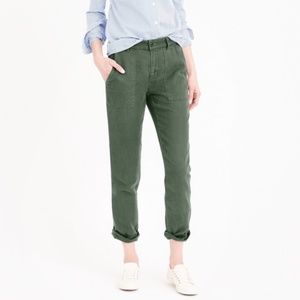 J. Crew Linen Cargo Pants Size 0T